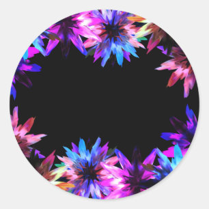 Adesivo Redondo Floral Lotus Flower Watercolor Chá de panela