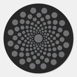 Adesivo Redondo Floral Mandala Modelo Classic Round Sticker