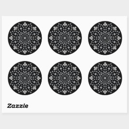 Adesivo Redondo Floral Mandala Modelo Classic Round Sticker
