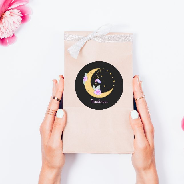 Adesivo Redondo Floral Moon (Criador carregado)