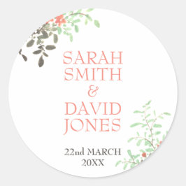 Adesivo Redondo Floral Pintado