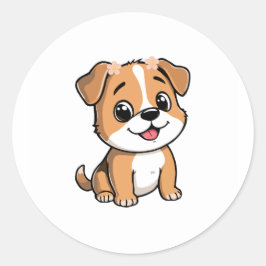 Adesivo Redondo Floral Puppy Cute Sticker – Soft Pastel Dog Lover
