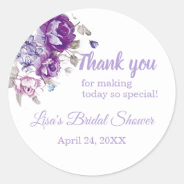 Adesivo Redondo Floral Puro Obrigado Chá