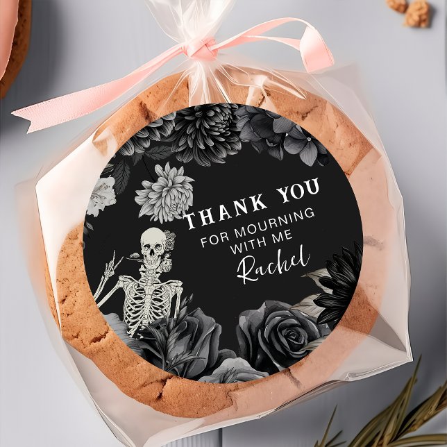 Adesivo Redondo Floral RIP 200 aniversário de 30 anos (Criador carregado)