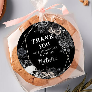 Adesivo Redondo Floral RIP 200 aniversário de 30 anos