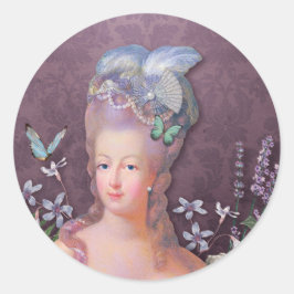 Adesivo Redondo Floral roxo de Marie Antoinette
