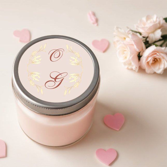 Adesivo Redondo Floral Rústico Atemporal (Criador carregado)