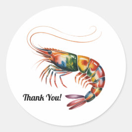 Adesivo Redondo Floral Shrimp Art Personalizado