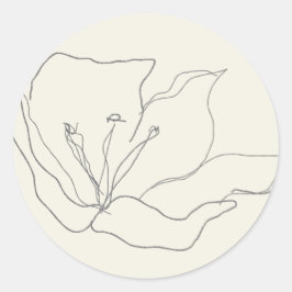 Adesivo Redondo Floral Suave de Eggshell Moderno Delicado