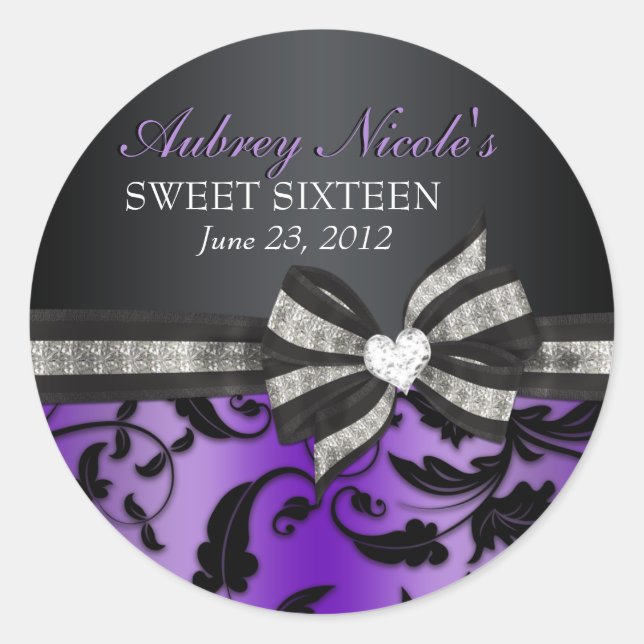 Adesivo Redondo Floral Swirl Sweet Six Sticker (Frente)