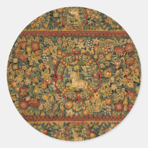 Adesivo Redondo Floral Unicorn Motif