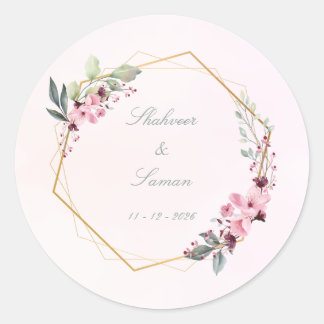 Adesivo Redondo Floral wedding Envelop Seals wedding stickers