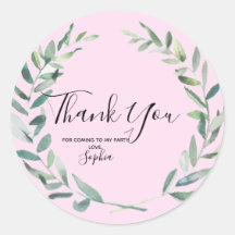 Floral Wreath Branch Botânico Obrigado Sticker