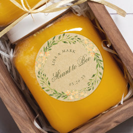 Adesivo Redondo Floral Wreath Significa para o Casamento de Abelha