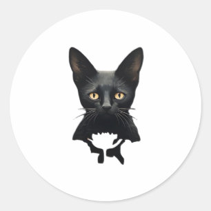 Adesivo Redondo Florals Whimsigoth Gótica Style Gatinho E Poppies
