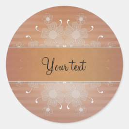 Adesivo Redondo Floreio romântico