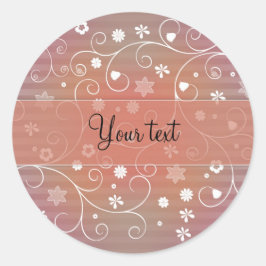 Adesivo Redondo Floreio romântico