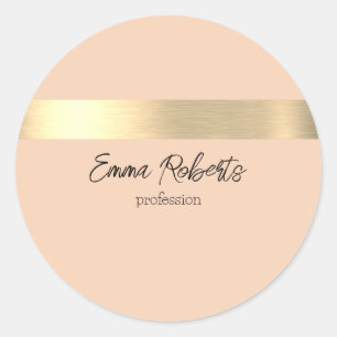 Adesivo Redondo Florence Gold Foil Rustic Faux