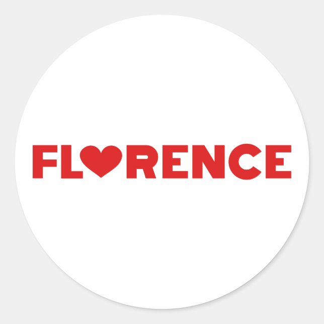 Adesivo Redondo Florence Love (Frente)
