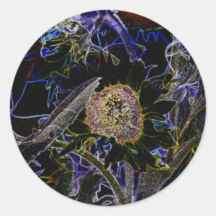 ADESIVO REDONDO FLORES