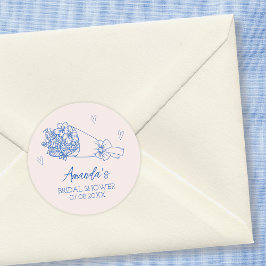 Adesivo Redondo Flores Agricultores Chá de panela De Mão