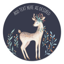 Flores AZUIS de Veado Personalizadas Inverno