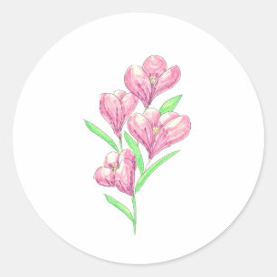 Adesivo Redondo Flores Crocus