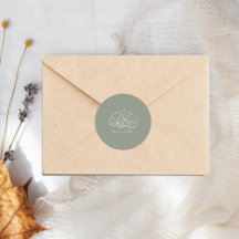 Flores de Arte de Linha Casamento Verde Sage