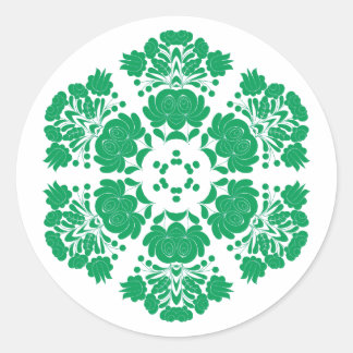 Adesivo Redondo flores de design polaco