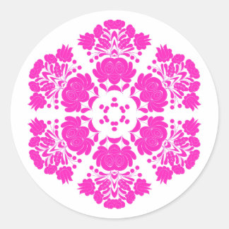 Adesivo Redondo flores de design polaco