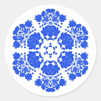 Adesivo Redondo flores de design polaco