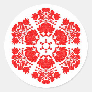 Adesivo Redondo flores de design polaco