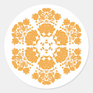 Adesivo Redondo flores de design polonês