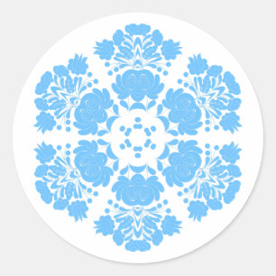Adesivo Redondo flores de design polonês