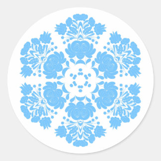 Adesivo Redondo flores de design polonês