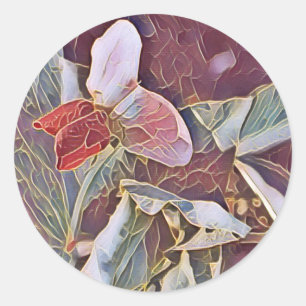 ADESIVO REDONDO FLORES DE PEA DOCE