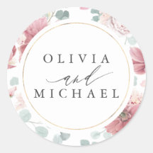 Flores de Rosa e Casamento Elegante de Quadro Dour