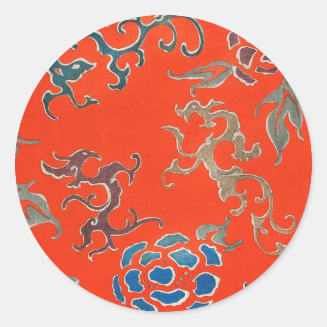 Adesivo Redondo Flores de safra (Frente)