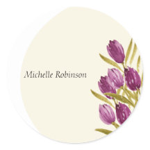 Flores de Tulipas de Aquarela Elegante