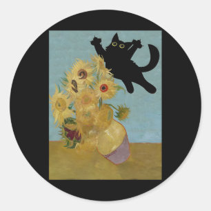 Adesivo Redondo Flores de Van Gogh Girassóis