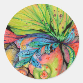 Adesivo Redondo Flores do Amor