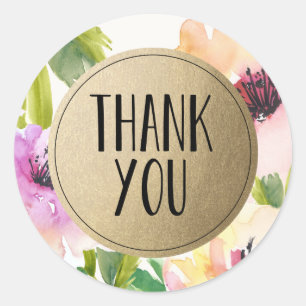 Adesivo Redondo Flores Elegantes Douradas Favorecer rótulos