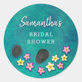 Adesivo Redondo Flores Flutuantes Vinhetas De Grupo Spa