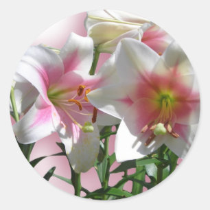 Adesivo Redondo Flores Fogem Festa de Chá de Amor Primavera