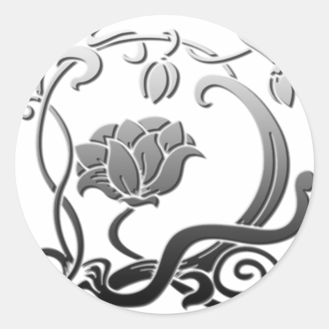 Adesivo Redondo Flores Legal, Flores Bonitas, Girly Retro Floral (Frente)