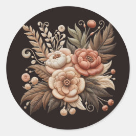 Adesivo Redondo Flores para casamentos Ocidentais do País