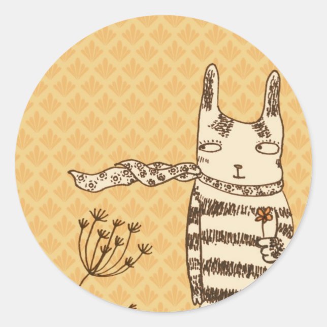 Adesivo Redondo Flores para você (Frente)