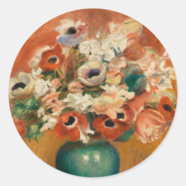 Adesivo Redondo Flores por August Renoir, Arte