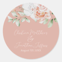 Flores Românticas de Pêssego e Brancas