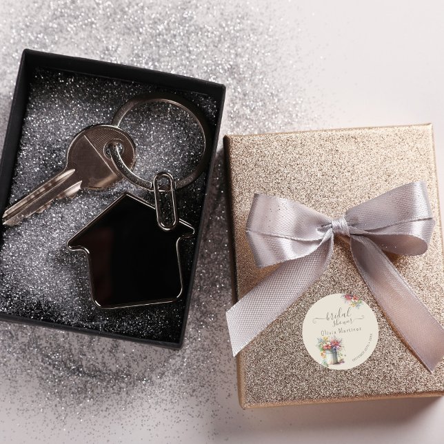 Adesivo Redondo Flores Românticas Modernas da primavera Vases Chá  (Criador carregado)